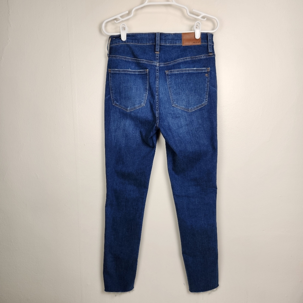 Madewell 10" High-Rise Skinny Jeans In Hannah Wash Button Fly Blue Denim Size 28 - Picture 3 of 15
